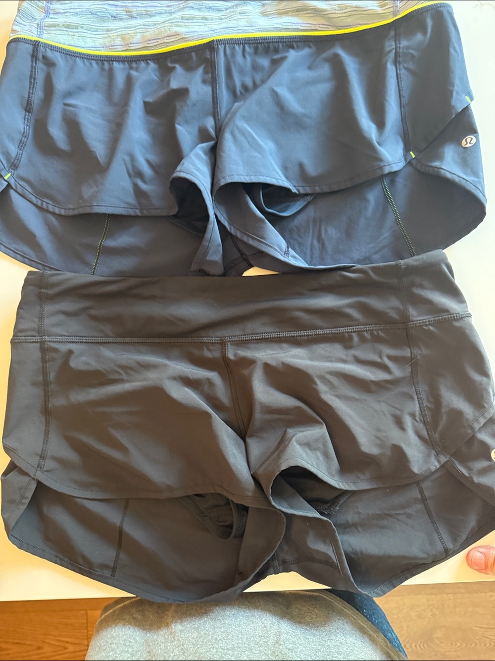 Lululemon Athletic Skorts with Inner Shorts - Black and blue  two pair